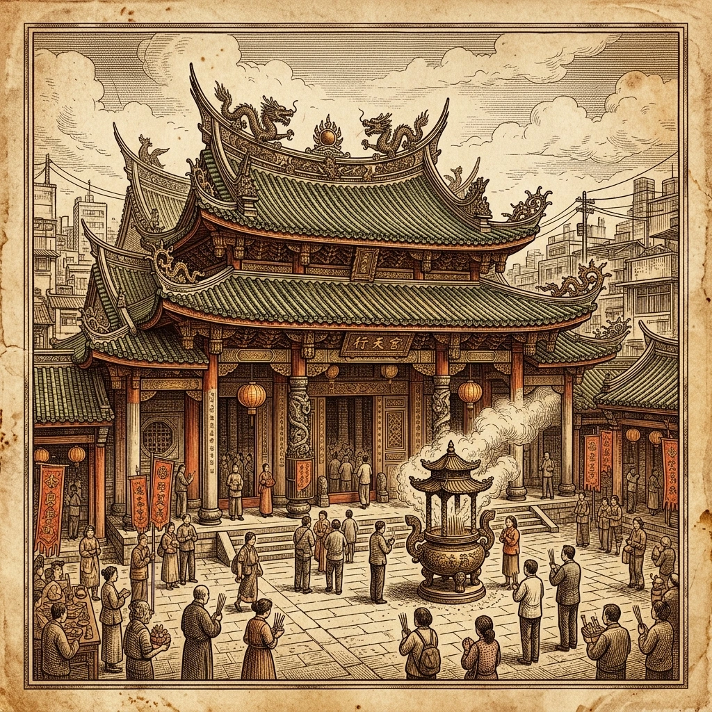 ภาพวาดหางเทียงกง (行天宮)