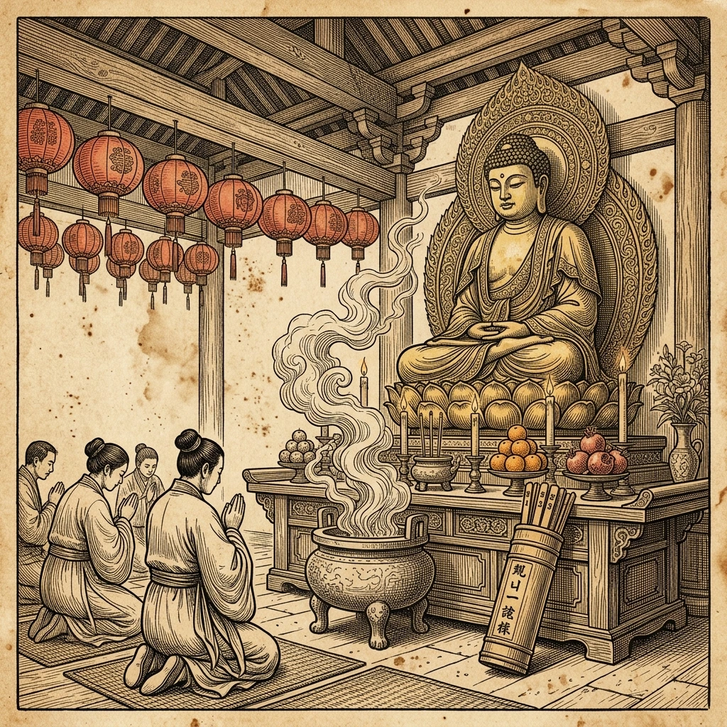ภาพวาดภายในศาลเจ้าวัดเล่งเน่ยยี่